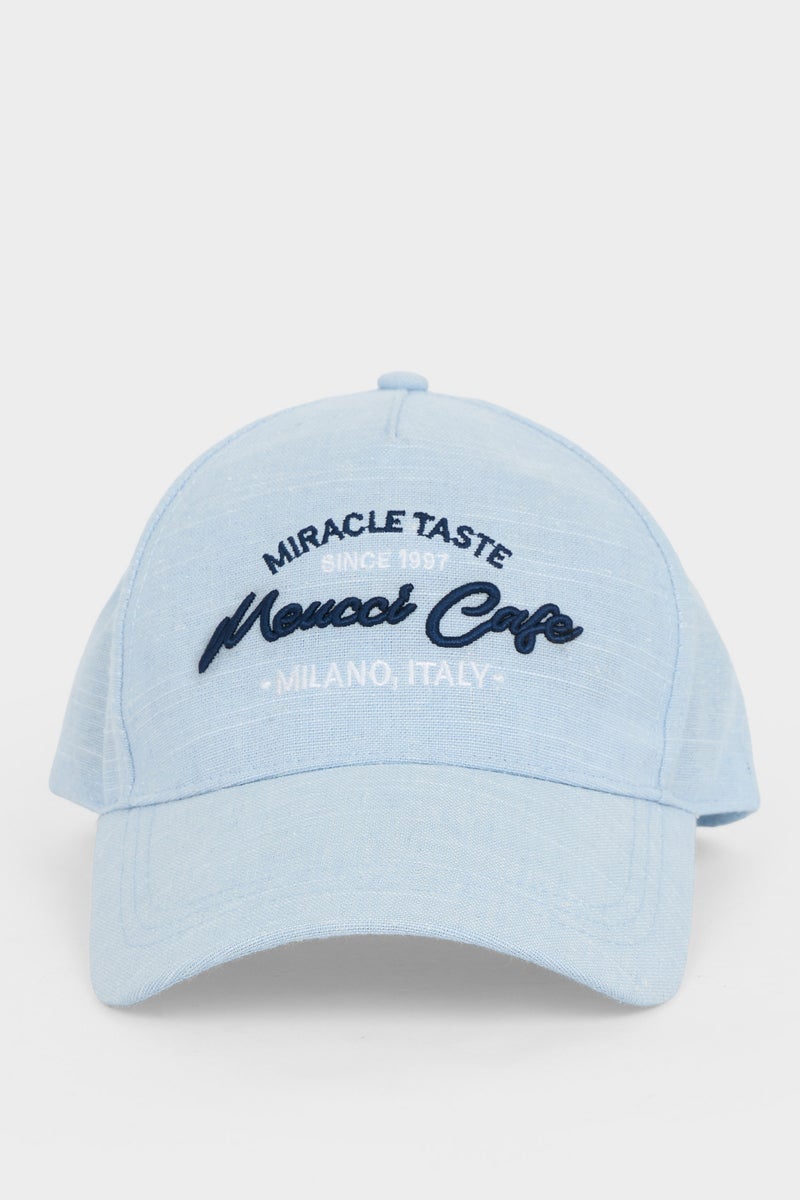 DeFacto Blue Woman Embroidered Woven Cap Casual - Image 5